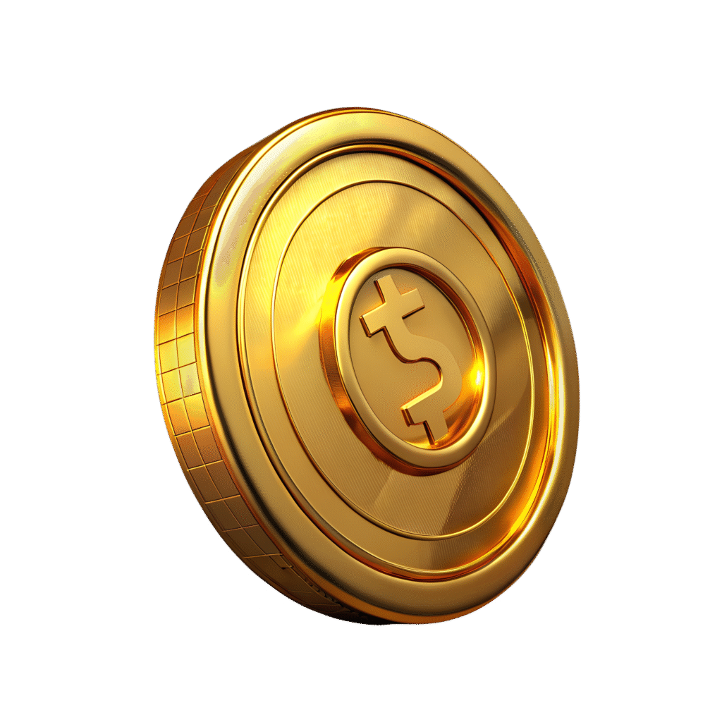 —pngtree—a 3d gold coin spinning 20767574